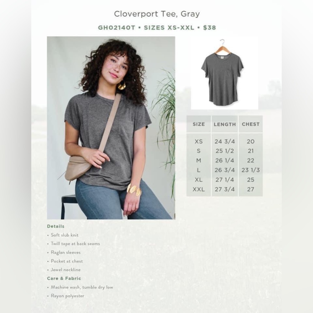 Matilda Jane Cloverport Tee, gray size XL